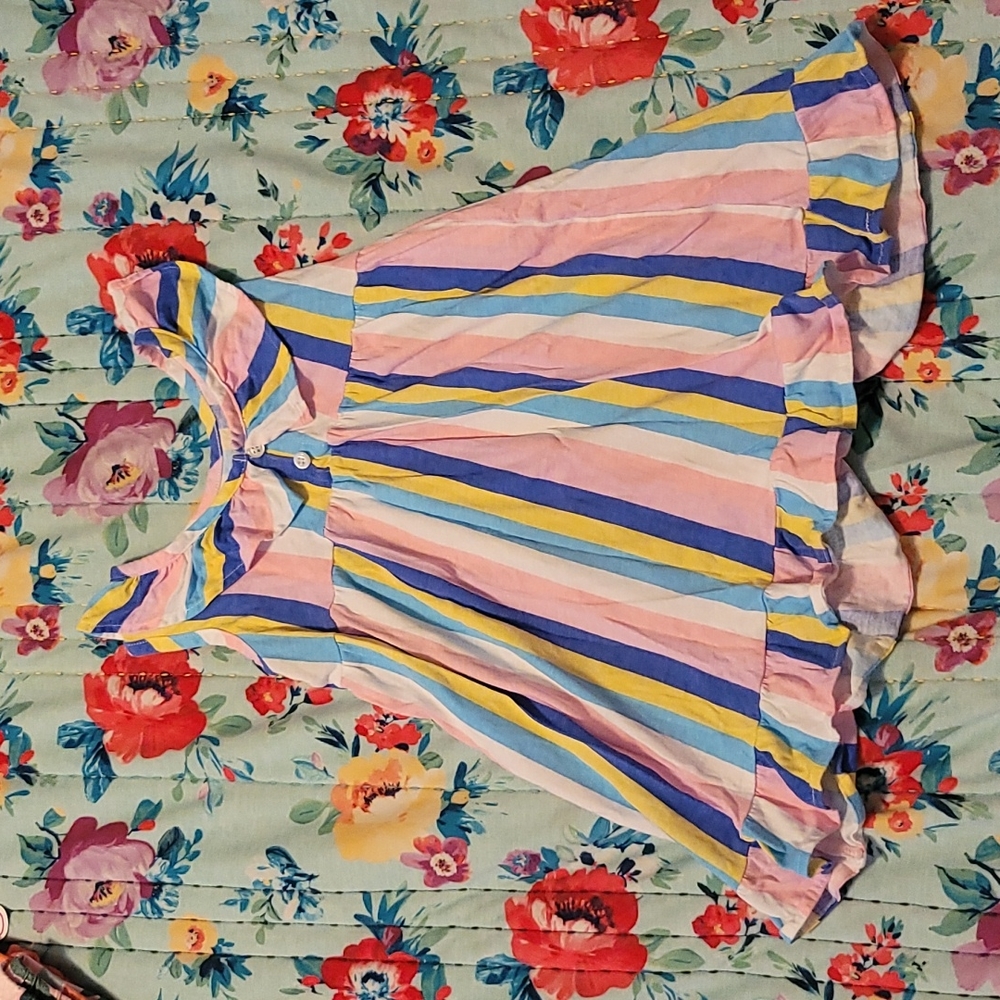 RUFFLE GIRL STRIPED DRESS